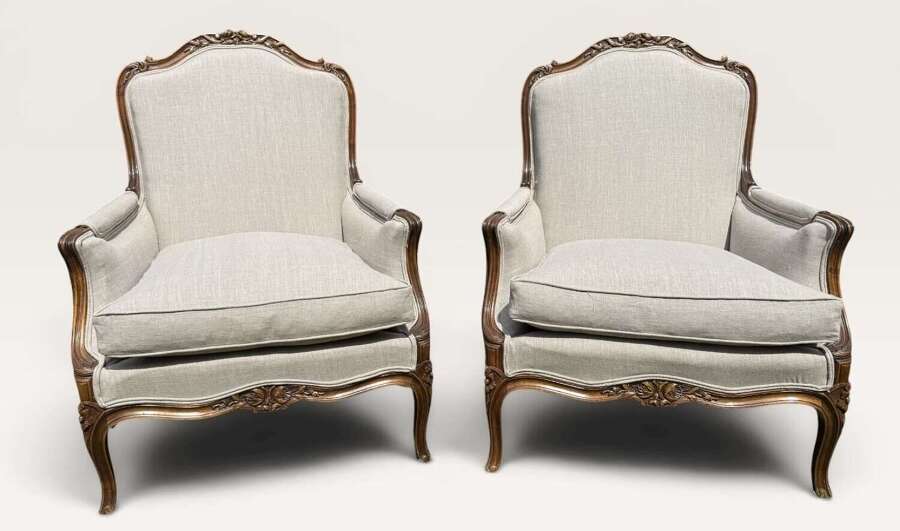Pair of large Bergere Armchairs