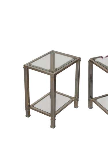 Pair Of Mid Century Brass Side Tables