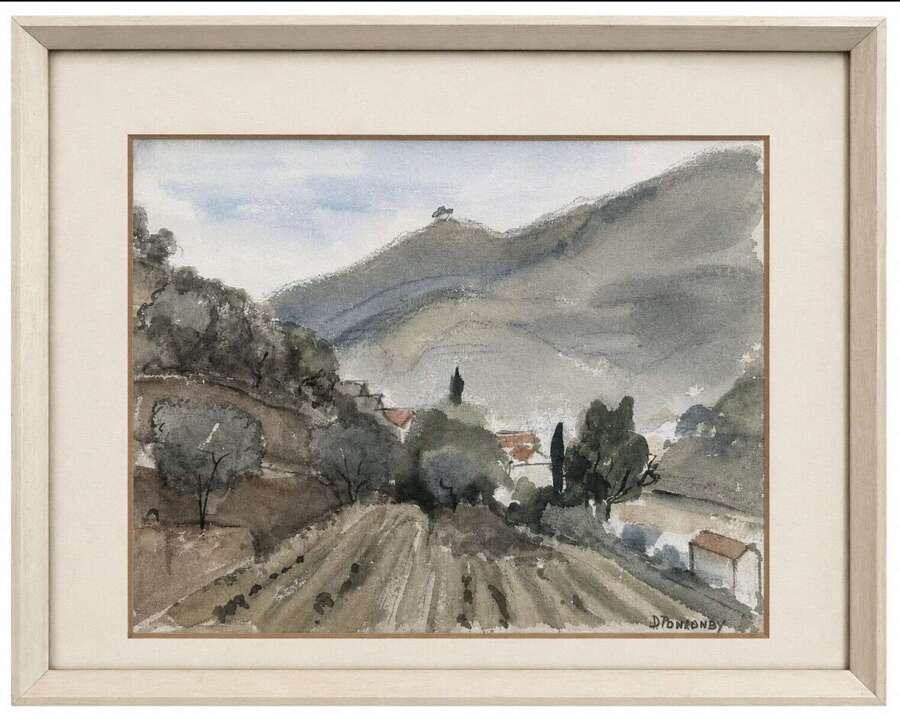 Watercolour of a French Landscape by David Ponsonby