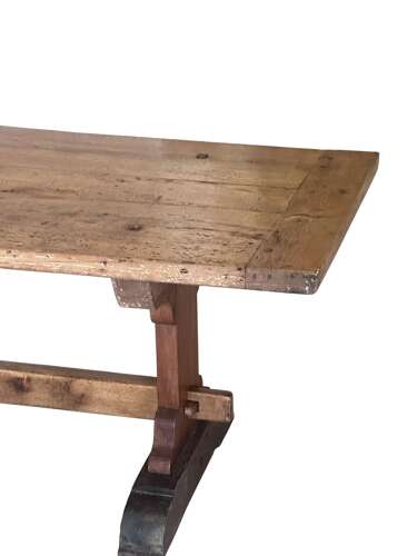 18th C Large French Beech Refectory Table