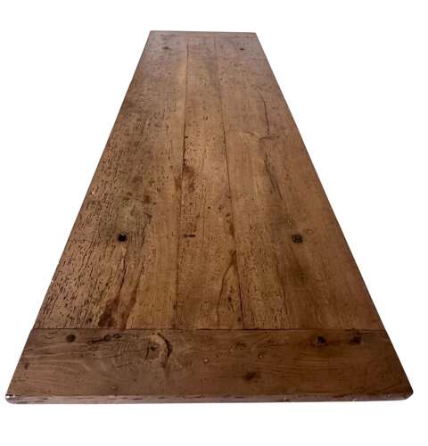 18th C Large French Beech Refectory Table