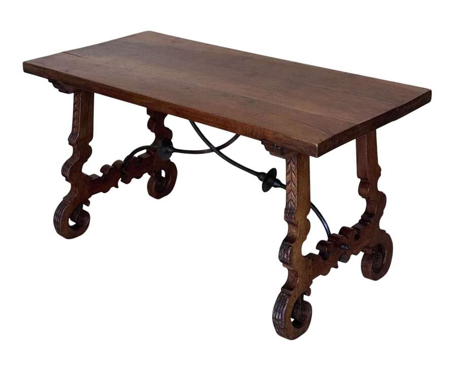 19th C Spanish Walnut Dining Table
