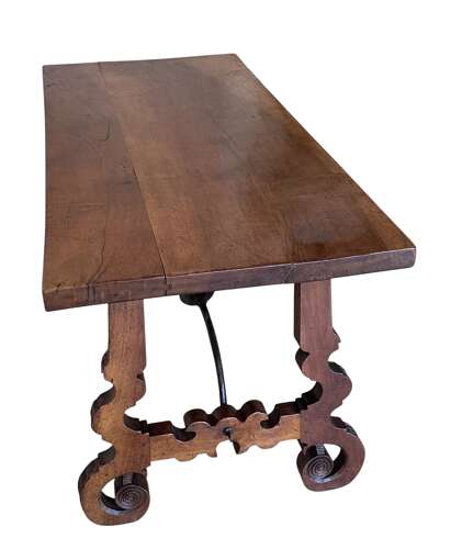 19th C Spanish Walnut Dining Table