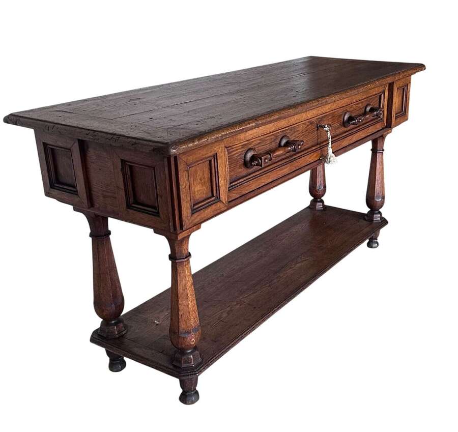 19th C French Oak Serving Table